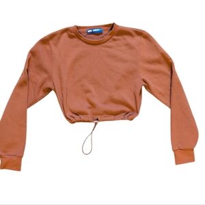 Roma‎ Concept Cropped Sweatshirt Women's Medium Brown